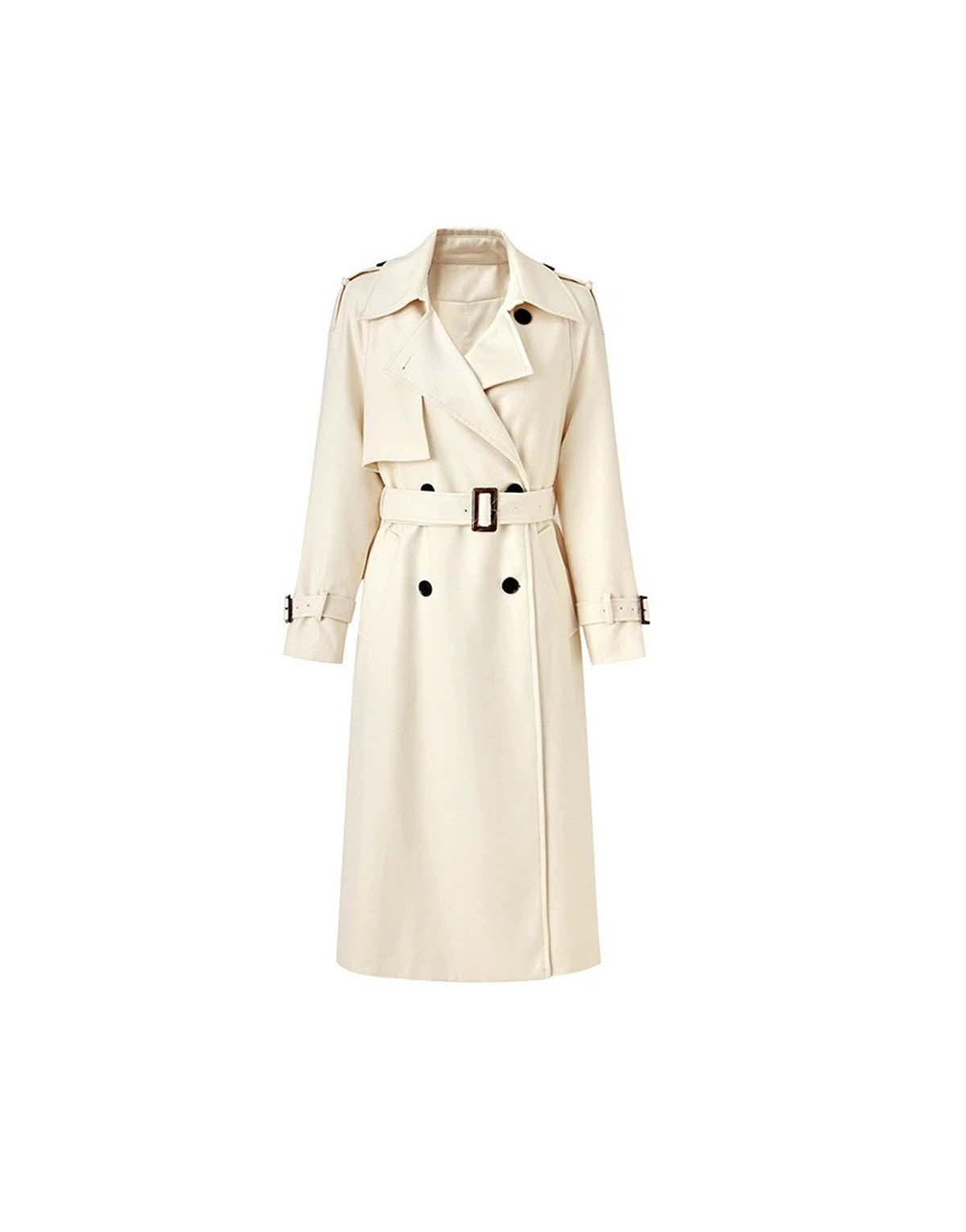 Women's Elegant Minimalist Long Trench Coat-wt664-1